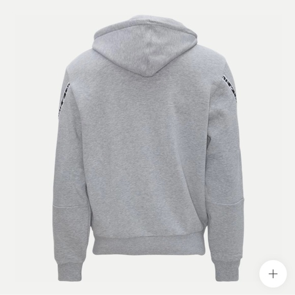 LACOSTE MEN'S CLASSIC FIT BRANDED STRIPES ZIP-UP HOODIE - GRAY - SMALL - Picture 2 of 11